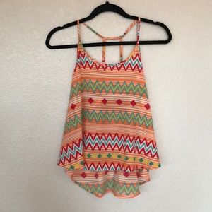 Patterned Skinny-strap Top